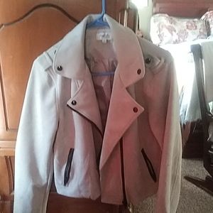 charlotte russe waist length suede jacket.